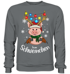 Christmas Pullover - "Team Schweinchen" - Schweinchen's Shop - Sweatshirts - Steel Grey (Solid) / S