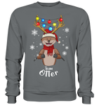Christmas Pullover - "Team Otter" - Schweinchen's Shop - Sweatshirts - Steel Grey (Solid) / S