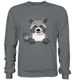 Waschbär o.T. - Basic Sweatshirt - Schweinchen's Shop - Sweatshirts - Steel Grey (Solid) / S