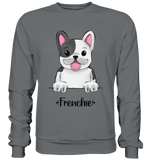 "Frenchie" - Basic Sweatshirt - Schweinchen's Shop - Sweatshirts - Steel Grey (Solid) / S