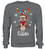 Christmas Pullover - "TEAM SANTA" - Schweinchen's Shop - Sweatshirts - Steel Grey (Solid) / S
