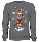 Christmas Pullover - "TEAM SANTA" - Schweinchen's Shop - Sweatshirts - Steel Grey (Solid) / S