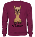 Alpaka m.T. - Basic Sweatshirt - Schweinchen's Shop - Sweatshirts - Burgundy / S