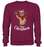 Christmas Sweatshirt - Alpaka Love - Schweinchen's Shop - Sweatshirts - Burgundy / S