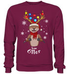 Christmas Pullover - "Team Otter" - Schweinchen's Shop - Sweatshirts - Burgundy / S