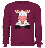 Kuh o-T. - Basic Sweatshirt - Schweinchen's Shop - Sweatshirts - Burgundy / S