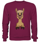 Alpaka o.T. - Basic Sweatshirt - Schweinchen's Shop - Sweatshirts - Burgundy / S