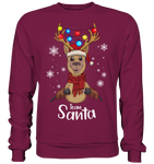 Christmas Pullover - "TEAM SANTA" - Schweinchen's Shop - Sweatshirts - Burgundy / S