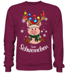 Christmas Pullover - "Team Schweinchen" - Schweinchen's Shop - Sweatshirts - Burgundy / S
