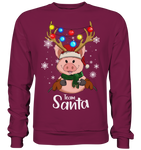 Christmas Pullover - "TEAM SANTA" - Schweinchen's Shop - Sweatshirts - Burgundy / S