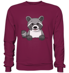 Waschbär o.T. - Basic Sweatshirt - Schweinchen's Shop - Sweatshirts - Burgundy / S