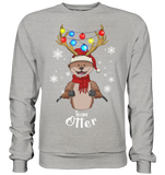 Christmas Pullover - "Team Otter" - Schweinchen's Shop - Sweatshirts - Heather Grey / S