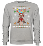 Christmas Pullover - "Retro" - Schweinchen's Shop - Sweatshirts - Heather Grey / S