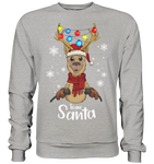Christmas Pullover - "TEAM SANTA" - Schweinchen's Shop - Sweatshirts - Heather Grey / S