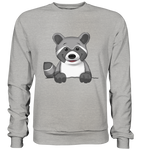Waschbär o.T. - Basic Sweatshirt - Schweinchen's Shop - Sweatshirts - Heather Grey / S