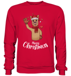 Christmas Sweatshirt - Alpaka Love - Schweinchen's Shop - Sweatshirts - Fire Red / S