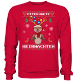 Christmas Pullover - "Retro" - Schweinchen's Shop - Sweatshirts - Fire Red / S