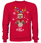 Christmas Pullover - "Team Otter" - Schweinchen's Shop - Sweatshirts - Fire Red / S