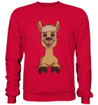 Alpaka o.T. - Basic Sweatshirt - Schweinchen's Shop - Sweatshirts - Fire Red / S