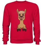 Alpaka o.T. - Basic Sweatshirt - Schweinchen's Shop - Sweatshirts - Fire Red / S