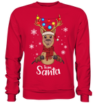 Christmas Pullover - "TEAM SANTA" - Schweinchen's Shop - Sweatshirts - Fire Red / S