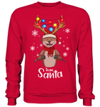 Christmas Pullover - "TEAM SANTA" - Schweinchen's Shop - Sweatshirts - Fire Red / S