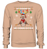 Christmas Pullover - "Retro" - Schweinchen's Shop - Sweatshirts - Nude / S