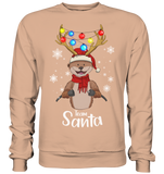 Christmas Pullover - "TEAM SANTA" - Schweinchen's Shop - Sweatshirts - Nude / S