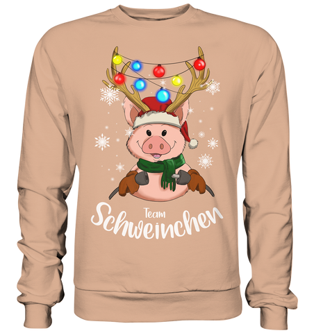 Christmas Pullover - "Team Schweinchen" - Schweinchen's Shop - Sweatshirts - Nude / S