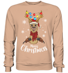 Christmas Pullover - "Merry Christmas" - Schweinchen's Shop - Sweatshirts - Nude / S