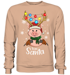 Christmas Pullover - "TEAM SANTA" - Schweinchen's Shop - Sweatshirts - Nude / S