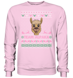 Christmas Pullover - "Team Alpaka" - Rose - Schweinchen's Shop - Sweatshirts - Baby Pink / S