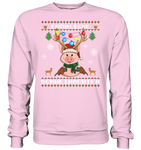 Christmas Pullover - "Retro" - Schweinchen's Shop - Sweatshirts - Baby Pink / S