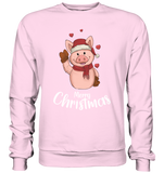 Christmas Sweatshirt - Schweinchen Love - Schweinchen's Shop - Sweatshirts - Baby Pink / S