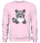Waschbär o.T. - Basic Sweatshirt - Schweinchen's Shop - Sweatshirts - Baby Pink / S