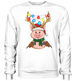 Christmas Pullover - "Team Schweinchen" - Schweinchen's Shop - Sweatshirts - Arctic White / S
