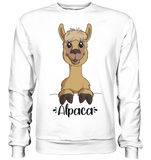 Alpaka m.T. - Basic Sweatshirt - Schweinchen's Shop - Sweatshirts - Arctic White / S