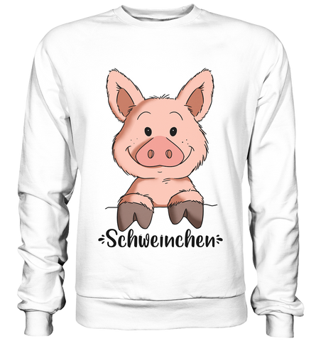 "Schweinchen" - Basic Sweatshirt - Schweinchen's Shop - Sweatshirts - Arctic White / S