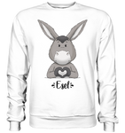 "Herz Esel" - Basic Sweatshirt - Schweinchen's Shop - Sweatshirts - Arctic White / S