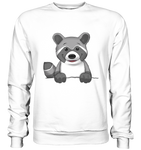 Waschbär o.T. - Basic Sweatshirt - Schweinchen's Shop - Sweatshirts - Arctic White / S