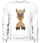 Alpaka o.T. - Basic Sweatshirt - Schweinchen's Shop - Sweatshirts - Arctic White / S