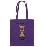 "Keep Calm" Alpaka - Baumwolltasche - Schweinchen's Shop - Taschen - Purple / ca. 38x42