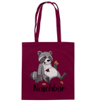 Naschbär - Baumwolltasche - Schweinchen's Shop - Taschen - Burgundy / ca. 38x42