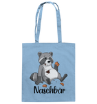Naschbär - Baumwolltasche - Schweinchen's Shop - Taschen - Sky Blue / ca. 38x42