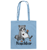 Naschbär - Baumwolltasche - Schweinchen's Shop - Taschen - Sky Blue / ca. 38x42