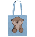 Otter Tasche - Baumwolltasche - Schweinchen's Shop - Taschen - Sky Blue / ca. 38x42