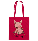 Baumwolltasche - "dickpig" - Schweinchen's Shop - Taschen - Classic Red / ca. 38x42