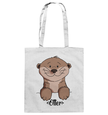 Otter Tasche "Otter" - Baumwolltasche - Schweinchen's Shop - Taschen - White / ca. 38x42