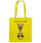 Baumwolltasche - "Keep Calm" - Schweinchen's Shop - Taschen - Yellow / ca. 38x42