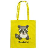 "Waschbär" - Baumwolltasche - Schweinchen's Shop - Taschen - Yellow / ca. 38x42